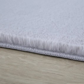 Dywan pluszowy Pouffy srebrny 240 cm x 340 cm