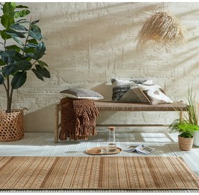 Chodnik odpowiedni na zewnątrz w naturalnym kolorze 80x230 cm Farah Stripe – Flair Rugs