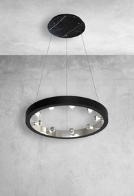 Lampa Wisząca CASSIOPEIA 9xE14 czarno-chrome