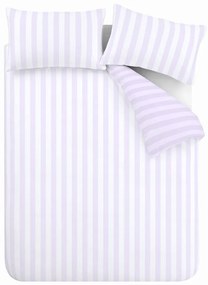 Biało-lawendowa pościel dwuosobowa 230x220 cm Stripe Tease – Sassy B