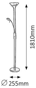 Rabalux 4075 Beta lampa stojąca, matowy chrom