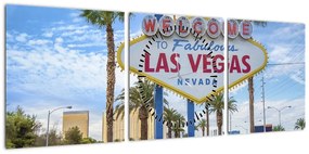 Obraz - Las Vegas (z zegarem) (90x30 cm)