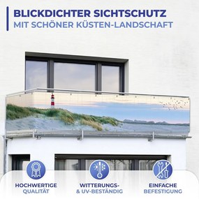 Plastikowa osłona balkonowa 500x85 cm North Sea Coast – Maximex