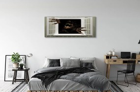 Obraz na płótnie Straszna Postać w Oknie