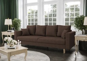 Ciemnobrązowa sofa rozkładana - Adante