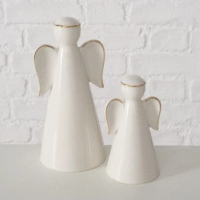 Dwie figurki porcelanowe VELIDEN, białe aniołki