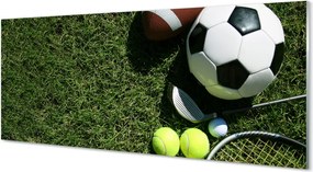 Szklany Panel Sprzęt do Tenisa na Trawie