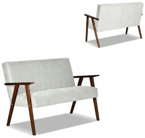 Sofa w stylu PRL retro vintage SOLER Family Meble szary welur Angel