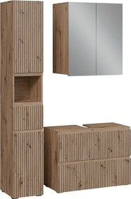 Zestaw mebli łazienkowych 3-częściowy rzemieślnik 80x35x58 takumi