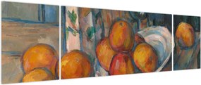 Obraz - Paul Cézanne, Still Life with Milk Jug and Fruit, reprodukcje (170x50 cm)