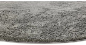 Antracytowy okrągły dywan ø 120 cm Roma Liso – Universal