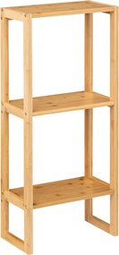 Wąski regał łazienkowy Lab'n Modul, bambusowy, szer. 20 cm