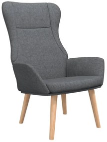 Ciemnoszary tapicerowany fotel wypoczynkowy D9-P93