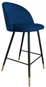 Hoker niski CLAUDINE VELVET GOLD granatowy ATOS