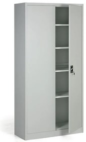 Metalowa szafa, demontowana, 4 półki, 950 x 1950 x 400 mm, szara