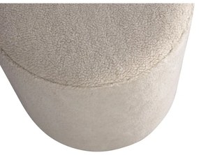 Beżowy puf WOOOD Sara, ø 46 cm