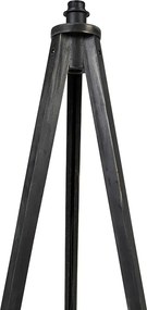 Rustykalna lampa podłogowa statyw czarna - Tripod Classic