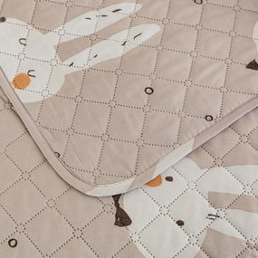 Narzuta na łóżko ze wzorem WHITE RABBIT, beżowy Rozmiar: 170 x 210 cm