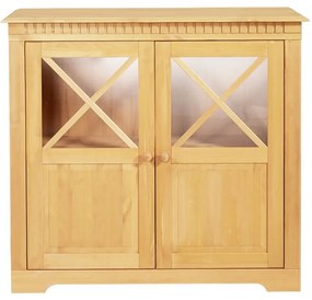 Witryna z litego drewna sosnowego w naturalnym kolorze 95x35 cm Lisa – Støraa
