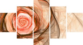 Obraz - Abstrakcyjny róż z białym tłem (125x70 cm)