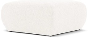 Biały puf z materiału bouclé Molino – Micadoni Home