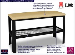 Industrialna Pufa Czarny Do Przedpokoju + Jasny Beż B8-K56