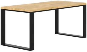 Prostokątny dębowy stół loftowy 160 x 80 Cersal 3X