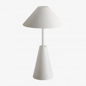 Bezprzewodowa Lampa Stołowa Led Z Żelaza Alexis Biała - Sklum