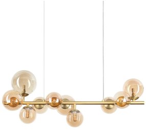 Ideal Lux - LED Żyrandol na lince PERLAGE 10xG9/3W/230V 81 cm złoty/dymny
