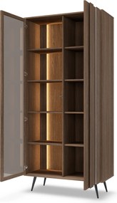 Witryna wysoka Flaro 93 cm z oświetleniem - dąb dunin
