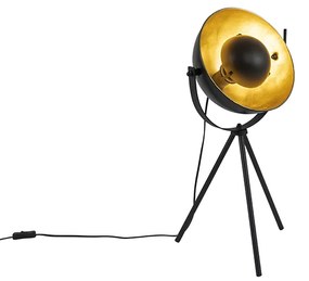 Lampa stołowa czarna ze złotem 63,3 cm, trójpodporowa, regulowana - MagnaxPrzemysłowy Oswietlenie wewnetrzne