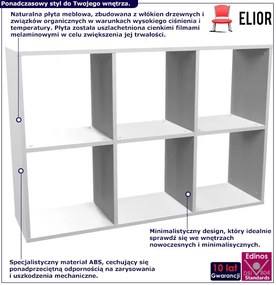 Biały niski regał na książki E1-H58