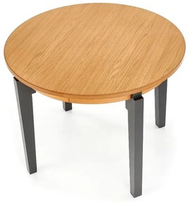 Stół SORBUS 100(200)x100 dąb miodowy/grafitowy rozkładany HALMAR