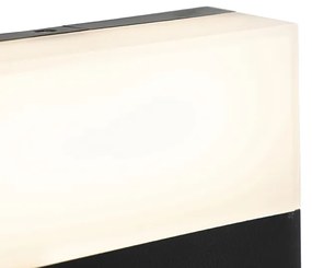 Zewnetrzna Nowoczesna lampa ścienna zewnętrzna czarna IP44 z LED - Dualy Nowoczesny Oswietlenie zewnetrzne