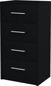 Klasyczna komoda z szufladami czarna F4-E56