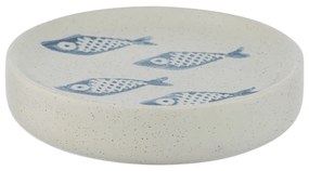 Biało-niebieska ceramiczna mydelniczka Wenko Aquamarin