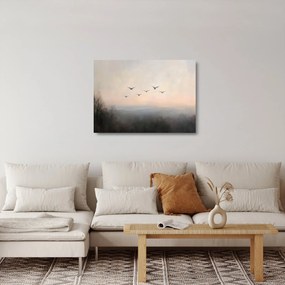 Obraz na szkle - Stado ptaków (70x50 cm)