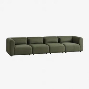 Sofa Modułowa Fogler 4-częściowa Chenille Salvia Zieleń - Sklum