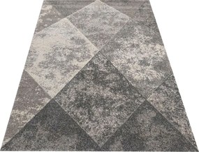 Szary geometryczny nowoczesny dywan B9-G38