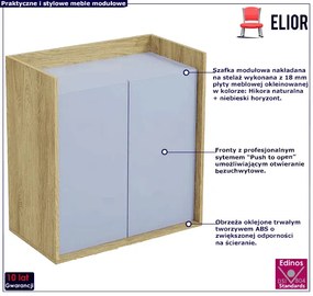 Szafka modułowa dwudrzwiowa hikora + niebieski horyzont - Afilia 10X