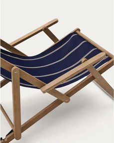 Niebieski drewniany leżak ogrodowy Vilara – Kave Home