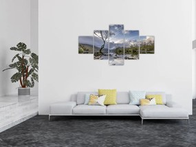 Obraz rzeki z drzewem (125x70 cm)