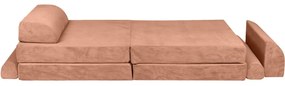 Slimcord sztruksowa sofa dziecięca, ceglana - meowbaby®