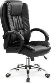 Czarny ergonomiczny biurowy fotel obrotowy A5-R11