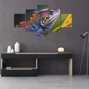 Obraz - Kolorowy legwan (125x70 cm)