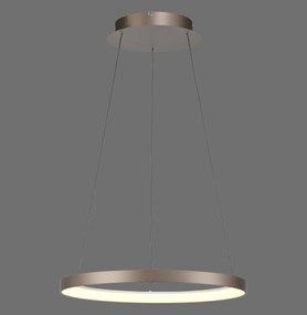 Designerska lampa wisząca brązowa z wbudowanym ściemnianym oświetleniem LED Easylift - HoopDesignerski Oswietlenie wewnetrzne