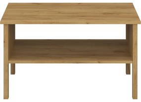 Ława Drewniana do Salonu DALE 90 cm Dąb craft złoty Klasyczna