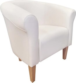 Fotel Milo tkanina Eko-skóra elegancki fotel do salonu i gabinetu : Kolor nogi - Drewno, Kolor tkaniny - EKO-SKÓRA - 10D, Wysokość nogi - 20 cm