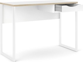 Białe biurko z szufladą Function Plus Small