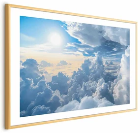 Plakat Symfonia Światła 42x29,7 cm z ramą złotą z marginesem ARTGEIST B